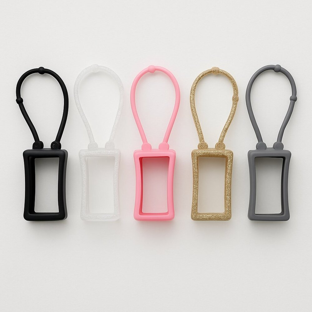 Set of 5 Silicone Hand Sanitizer Holders – Travel Size Bottle Sleeves